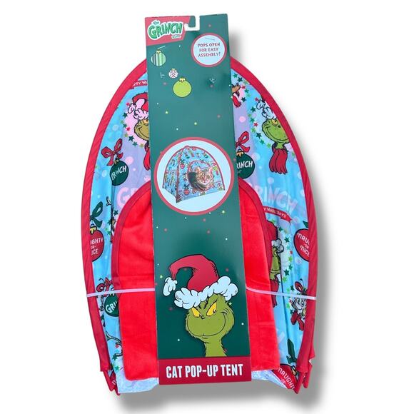 The Grinch Print Toy Pop-Up Cat Play Tent Toy Holiday Print Hide Play Sleep NWT - Picture 2 of 4